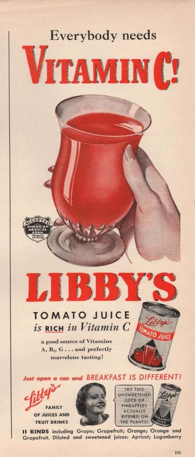 Everybody Needs Vitamin C Libbys Tomato Ju (1942)