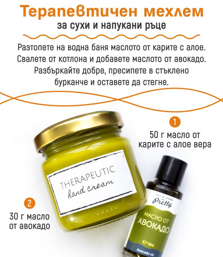 Терапевтичен мехлем за сухи и напукани ръце / Therapeutic balm for dry ...