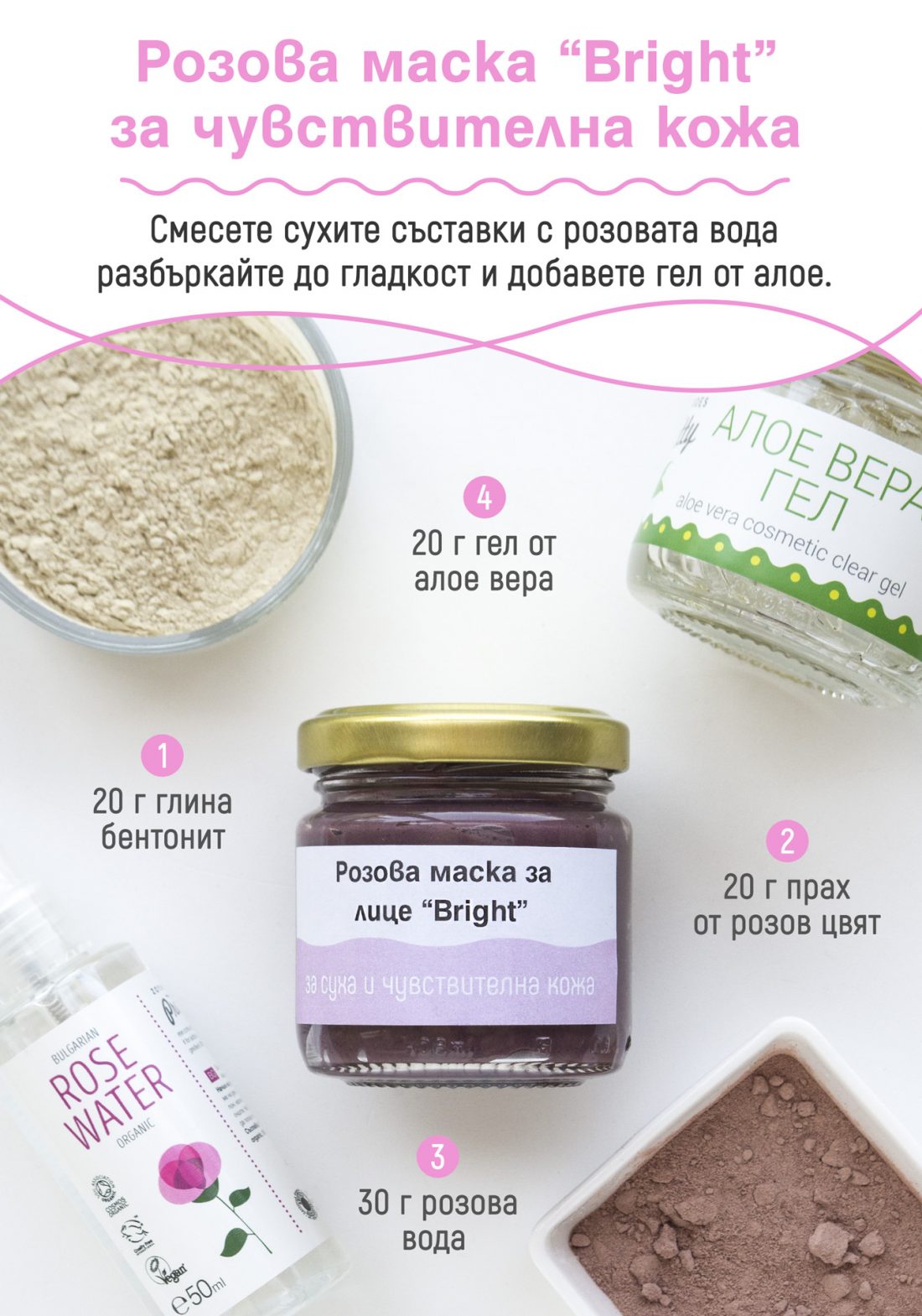 Розова маска „Bright”/ Pink Face Mask „Bright“ | Кукуряк
